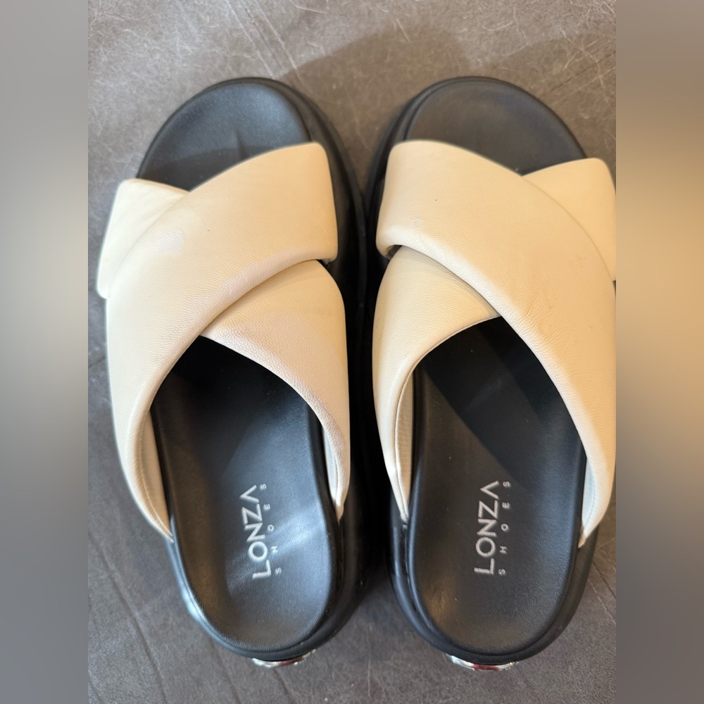 Women's Beige Slide Sandals